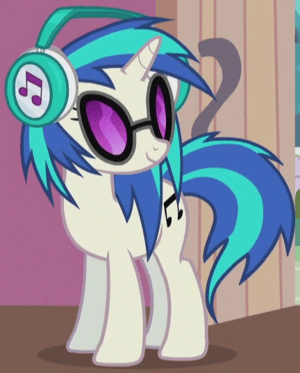 This is the Avatar Image for the Vinyl Scratch/DJ Pon-3 (My Little Pony: FIM) AI Voice and Text to Speech Generator